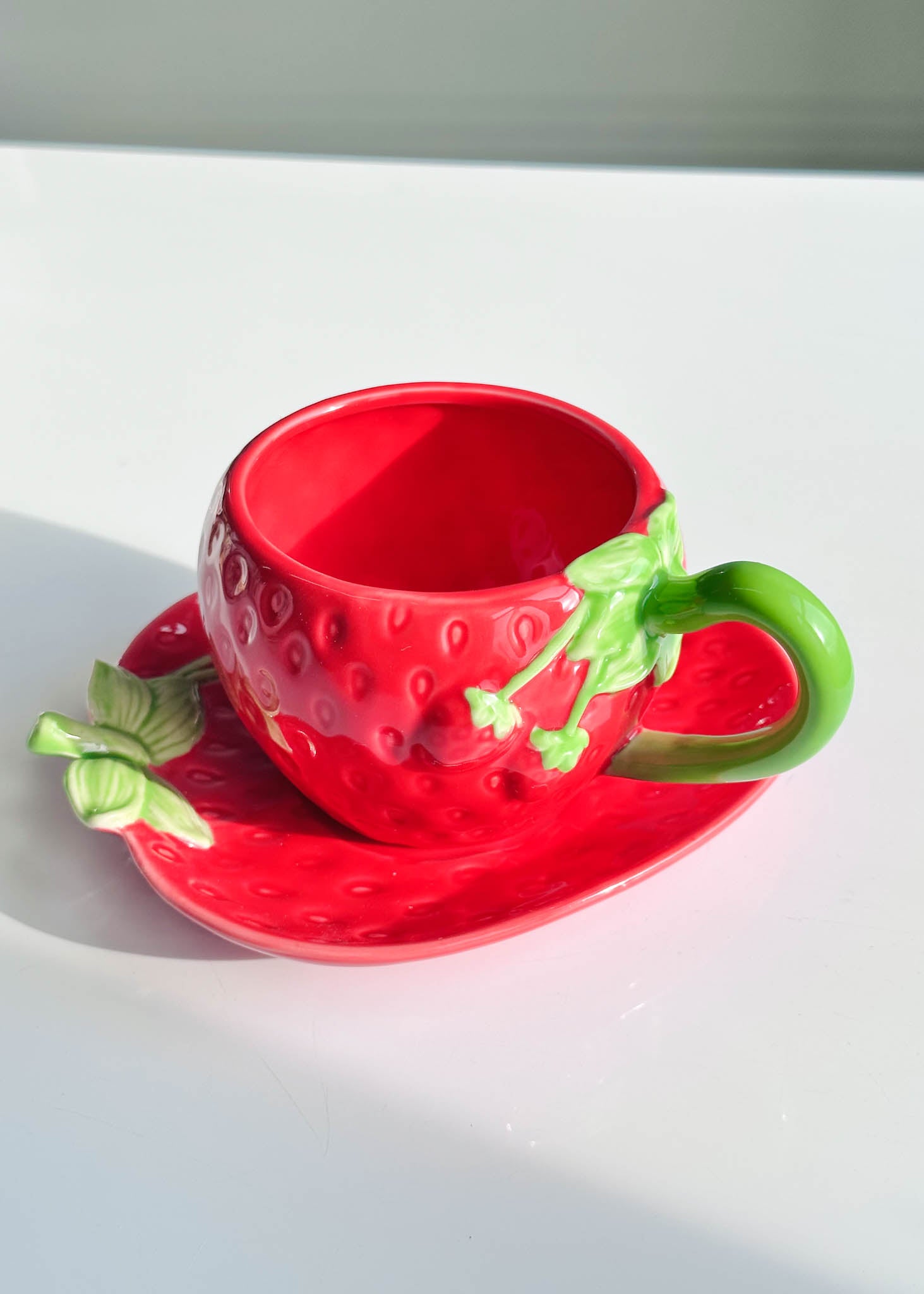 Strawberry cup and saucer set